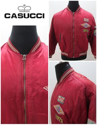 Casucci Herren Vintage 80er Bomberjacke Brustumfang 44/46 UK L REF (14459)