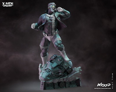 3D gedruckte 16K MARVEL Fan Made WICKED - Zyklopen Statue bis 350mm