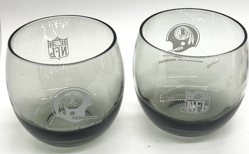 Washington Redskins NFL Smoked Lowball Superbowl Glasses 10 Oz Whiskey Bar (2) - Picture 2 of 10