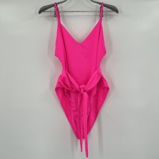 Mara Hoffman Gamela Self-Belt One-Piece Swimsuit in Hot Pink sz XS 250 Swim