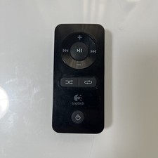 Logitech Black Mini Remote Control - Small power, volume, play /pause, ff, r 