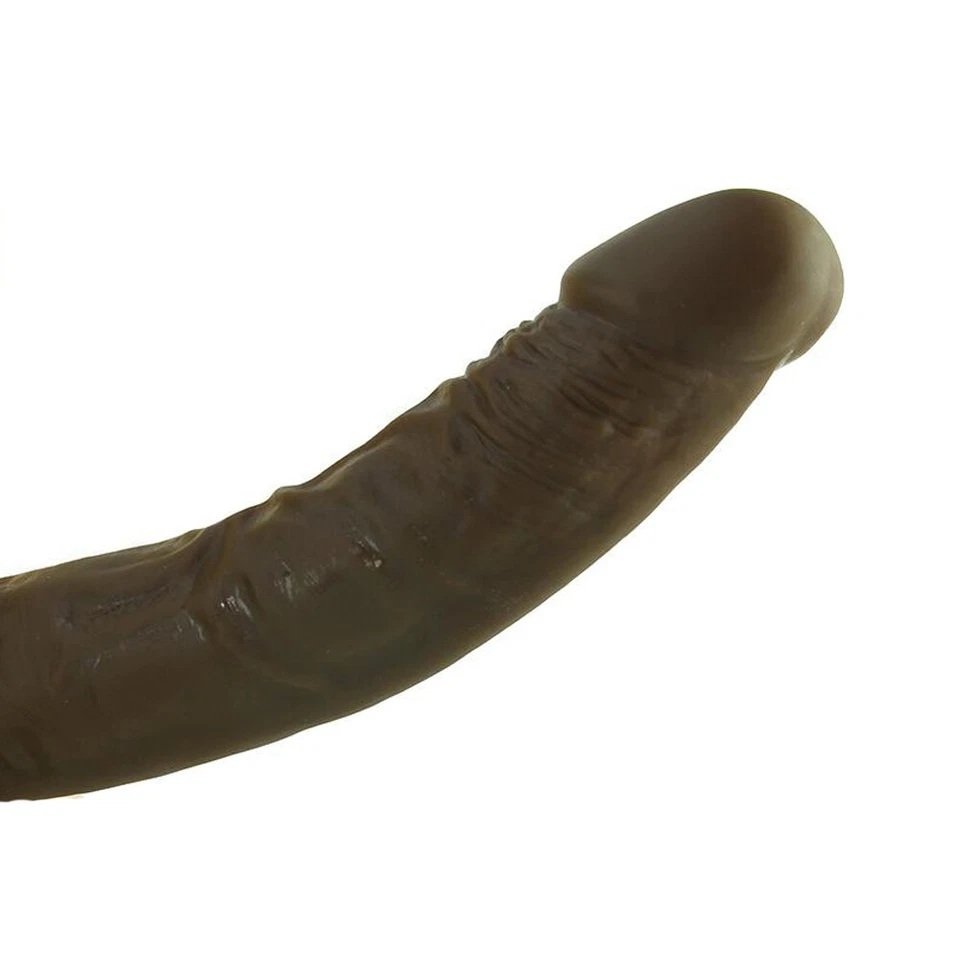 Fetish Fantasy Vibrador 9" Correa Hueca Con Bolas, Marrón Foto 4 de 4