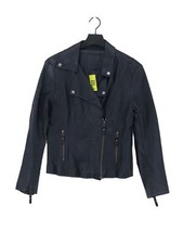 Max Studio Women's Jacket M Blue Other With Polyester, Viscose Motorcycle Jacket