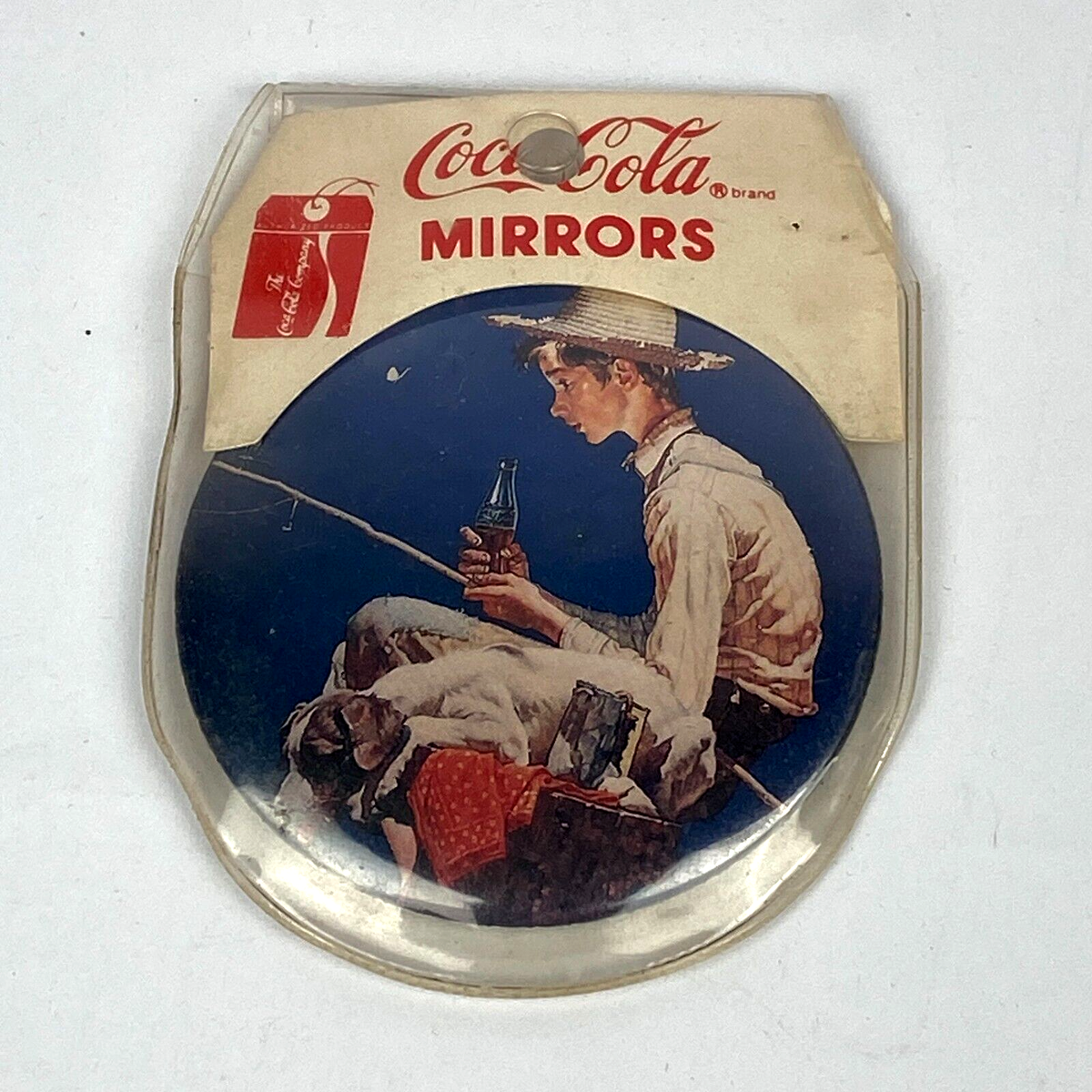 Coca Cola Coke Pocket / Purse Mirror Norman Rockwell in Package