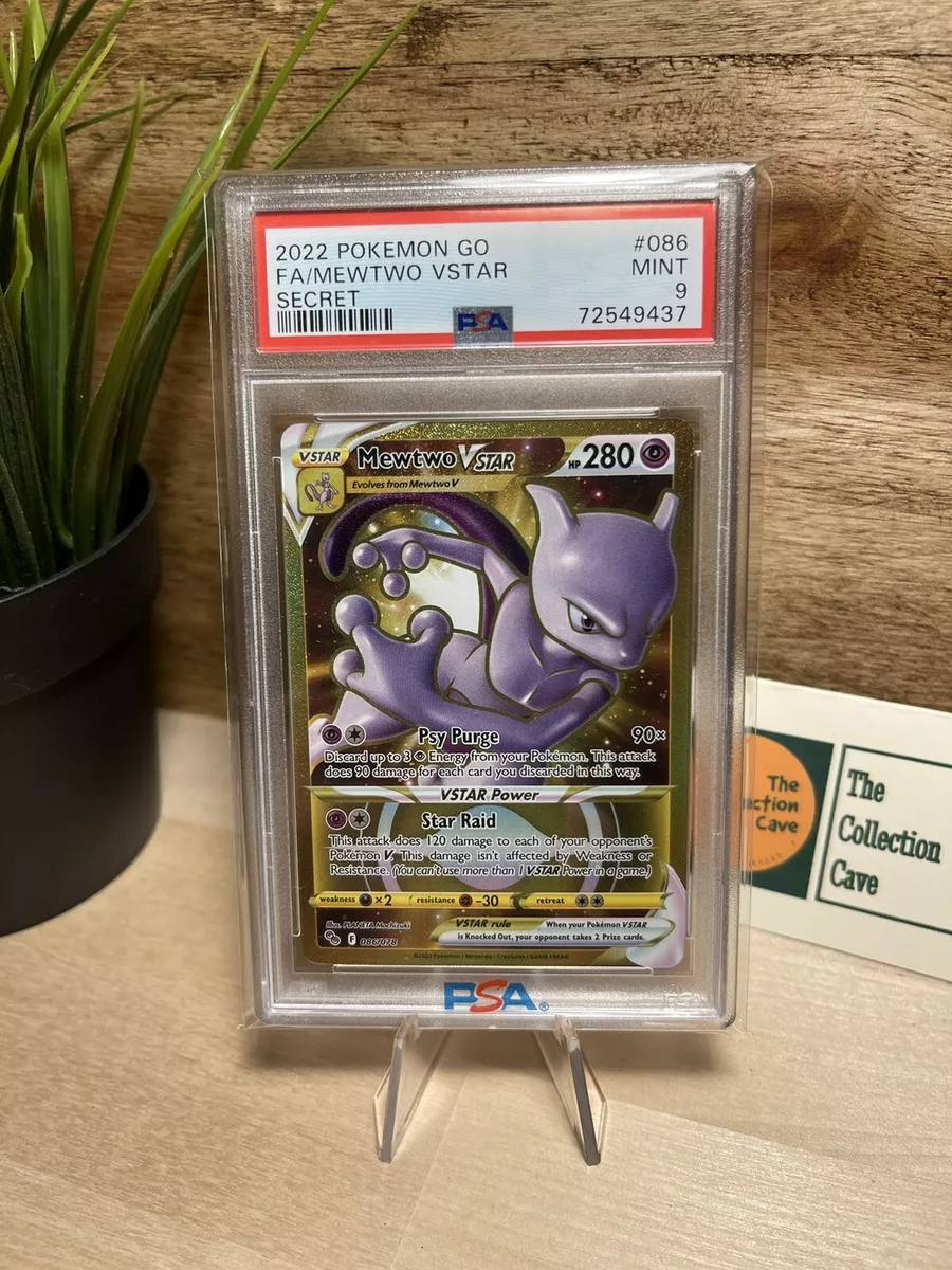 Pokémon GO MEWTWO VSTAR Gold Secret Rare Full Art 086/078 NM+ TCG Holo