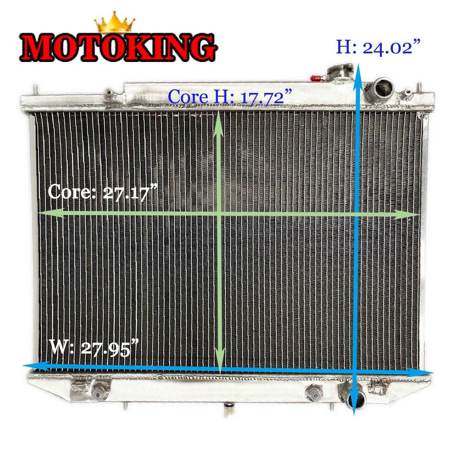 DNA Motoring OEM-RA-2215 Aluminum Radiator For 1998-2004 Nissan