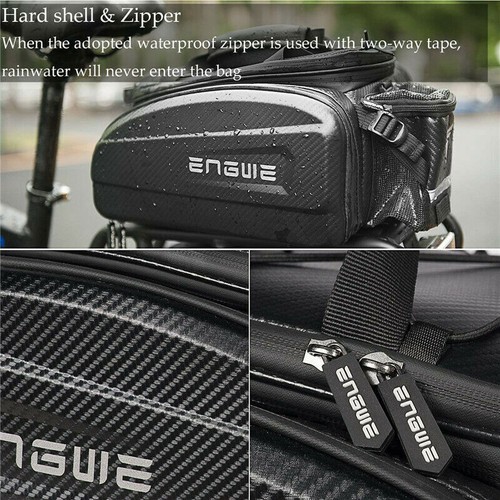 Borsa portabiciclette 35 L impermeabile a tracolla in pelle borsa borsa sedile bicicletta sconto - Foto 5 di 11