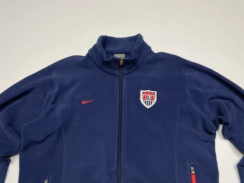 VINTAGE 2000s NATIONAL TEAM USA SOCCER FLEECE JACKET TRAINING SOCCER WOMEN NIKE - Picture 10 of 13