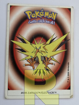 Zapdos #145  Dunkin Boomer Karte/Sticker 2000  Pokemon  Gut