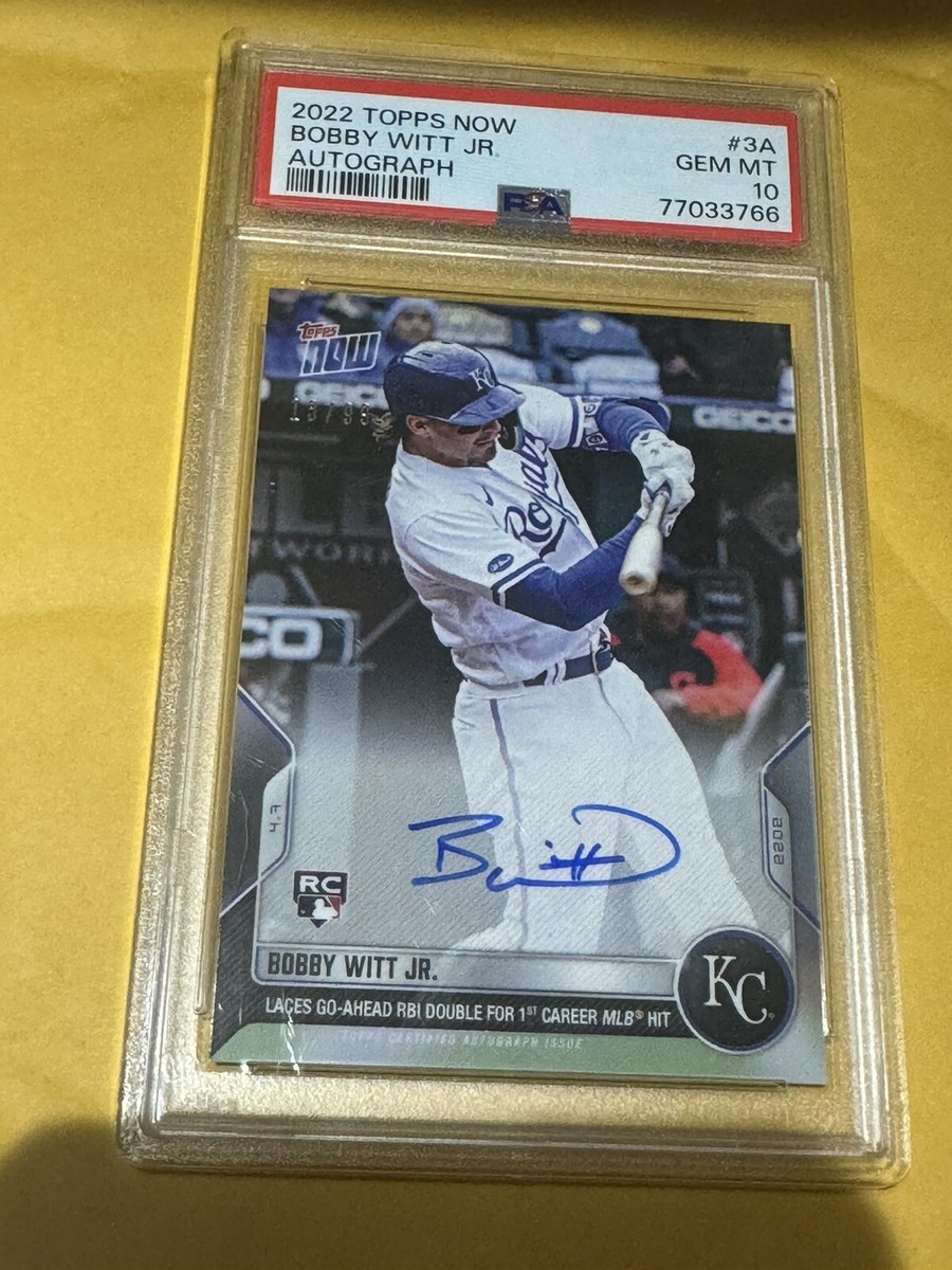 2022 Topps Now Bobby Witt Jr. Auto #3A PSA Gem Mt 10 RC 13/99 | eBay