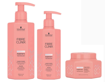 Schwarzkopf Fibre Clinix トリートメントセット Schwarzkopf Fibre Clinix Fortify Shampoo, Conditioner, Treatment