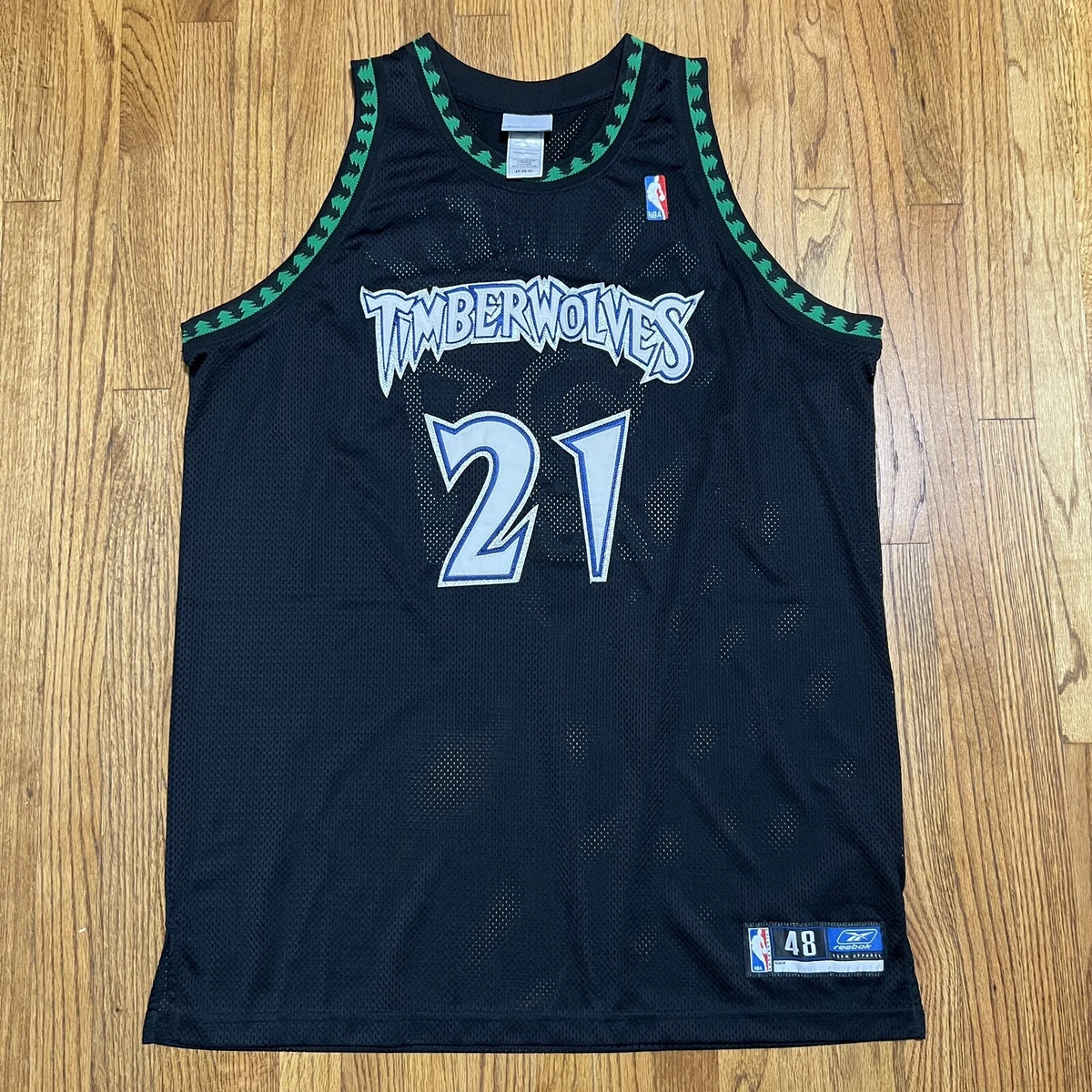 00's Kevin Garnett Minnesota Timberwolves Reebok Authentic NBA Jersey Size  44 Large – Rare VNTG