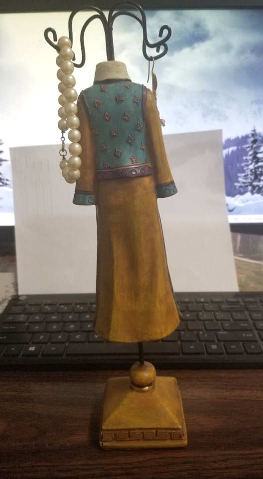 HANDCRAFTED JEWELRY HOLDER DISPLAY , 11" TALL, MAY RICH COMPANY JEWELRY