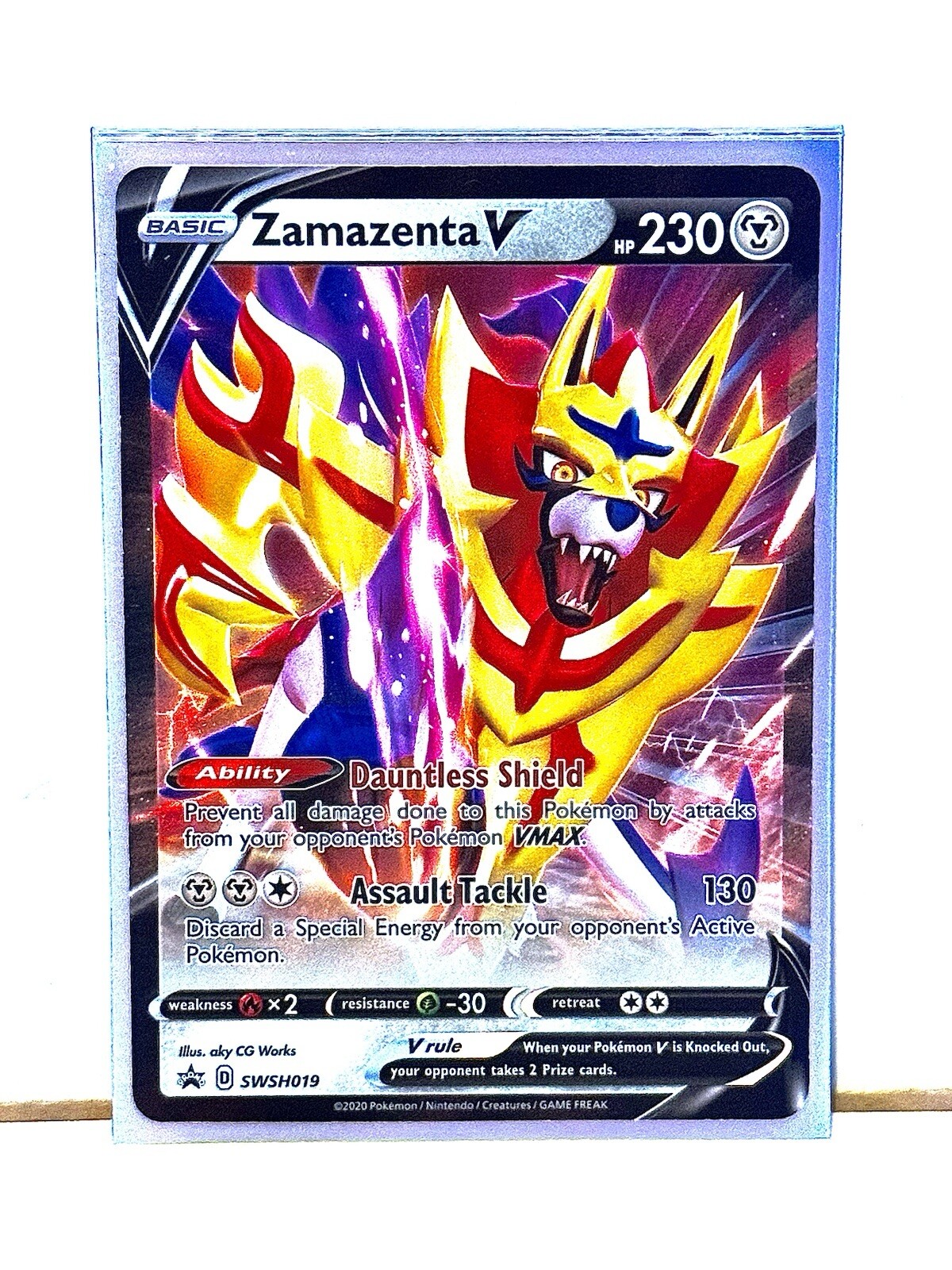 Zamazenta V SWSH019 Black Star Promo Ultra Rare Pokemon Pack Fresh Near Mint NM