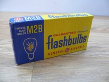 GE Photo Flashbulbs M2B. Unused box of 12 bulbs as pictured.