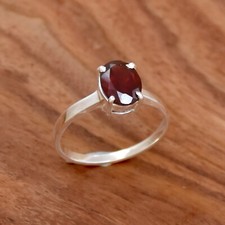 Garnet Ring, 925 Sterling Silver Women Ring, Handmade Ring, Boho Gemstone Ring,