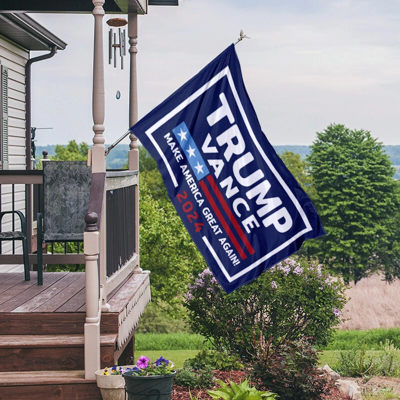Trump Vance 2024 Double-sided House Flag, Trump President Make America Great Again Flag