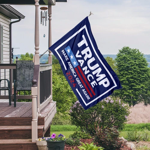 Trump Vance 2024 Double-sided House Flag, Trump President Make America Great Again Flag