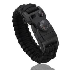 Survival Paracord Bracelet Survival Kit Fire Starter EDC 8-function Bracelet