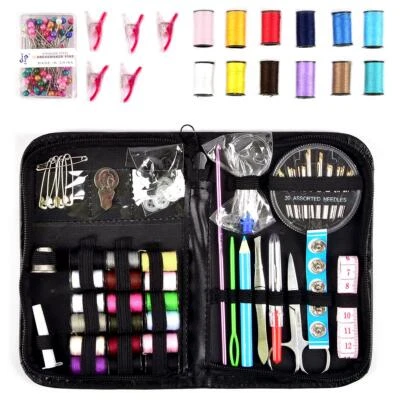 IGADGITZ HOME 200 Piece Mini Sewing Kit Thread Scissor Tape Pins Thimble Needle Travel Home