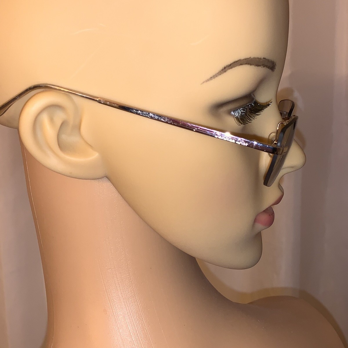 20) pre-loved auth CHRISTIAN DIOR Tiger rimless silver/gray