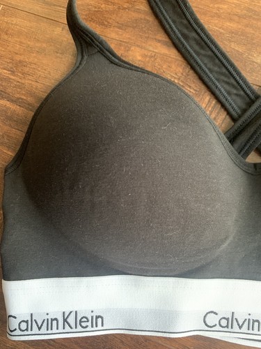 NWT CALVIN KLEIN 1654 MODERN COTTON LIFT UP BRALETTE LARGEsz BLACK REG$46 - Picture 3 of 8