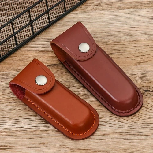 Leather Sheath Pocket Folding Flashlight Belt Loop Case Holder Multi Tool Case - Picture 1 of 15