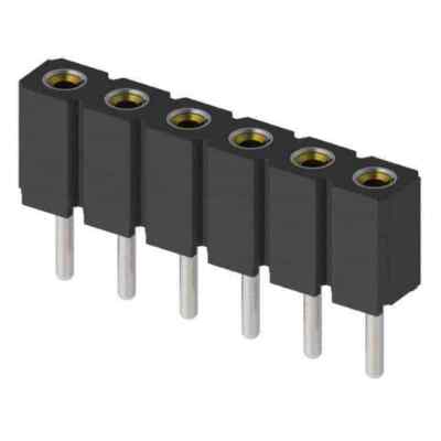CONN RCPT 6POS 0.1 GOLD PCB