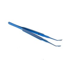 110mm Long Titanium Lens Forceps Lens Folding forcep Round Handle ENT Instrument