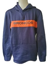 Denver Broncos NFL Nike Dri-Fit Youth Navy Blue Pull-Over Hoodie XL