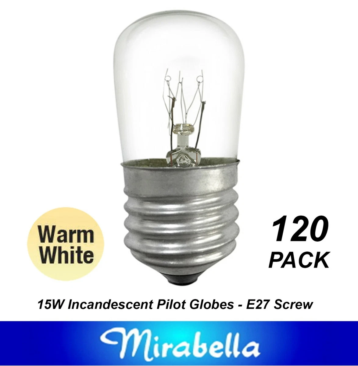 120 x 15W Clear Pilot Light Globe Bulb Lamp ES Screw E27