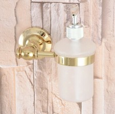 Gold Color Brass Wall Mount Bathroom Accessory Soap Pump Liquid Dispenser Gba307