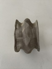 Modernist Mesh Braclet/Cuff -Lightweight Silver Tone - Cool & Edgy Style -
