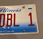 Mixed Doubles 1 REAL Illinois License Plate "MIXDBL1" Sports Bar Tennis Locker — photo 3