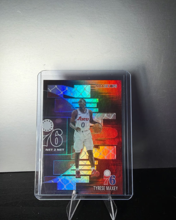 Tyrese Maxey Net 2 Net Holo Insert NBA Hoops 76ers Basketball Card #NTN-20