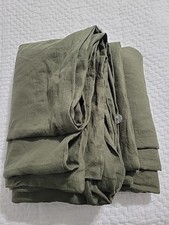 West Elm European Flax Linen Duvet Cover  Full/Queen  Dark Olive