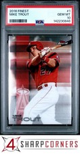 2016 FINEST #1 MIKE TROUT ANGELS PSA 10
