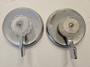 2 full kits - Mixet single-handle shower temperature lever, volume handle & trim