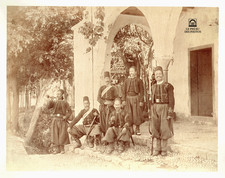 MOYEN ORIENT LIBAN Ca 1880 Poste de soldats frontière Beyrouth  BONFILS Photogr.