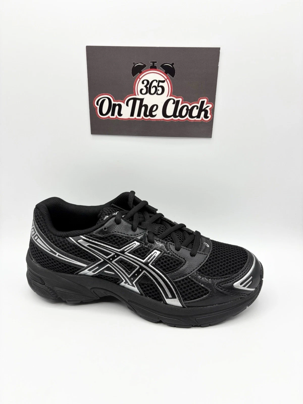 ASICS Gel 1130 Nero Argento Puro Nuovo Taglia 4