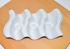 Seltmann St&ouml;vchen Rechaud wei&szlig; f&uuml;r 3 Teelichter 5100 41 Porzellan 30 cm x 15 cm