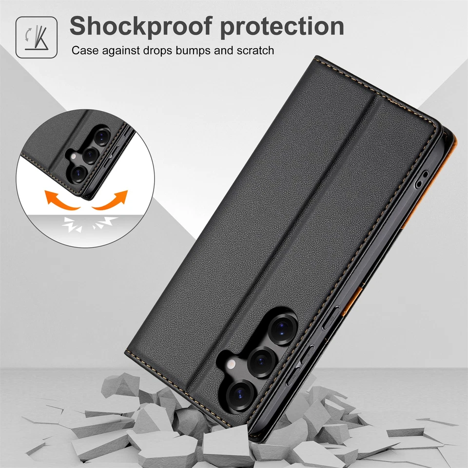 Magnetic Flip Leather Wallet Case For Xiaomi Redmi Note 14 13 Pro Plus 12 Pro 11 - Image 4 of 4