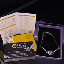 925 Sterling Silver Moissanite Tennis Chain B...