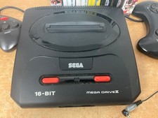 Sega Mega Drive II 16-Bit Console with Games Controllers Power Supply