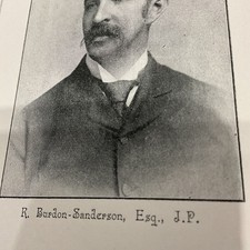 NORTHUMBERLAND 1895 R. BURDON-SANDERSON of Otterburn Dene + Waren house BELFORD 