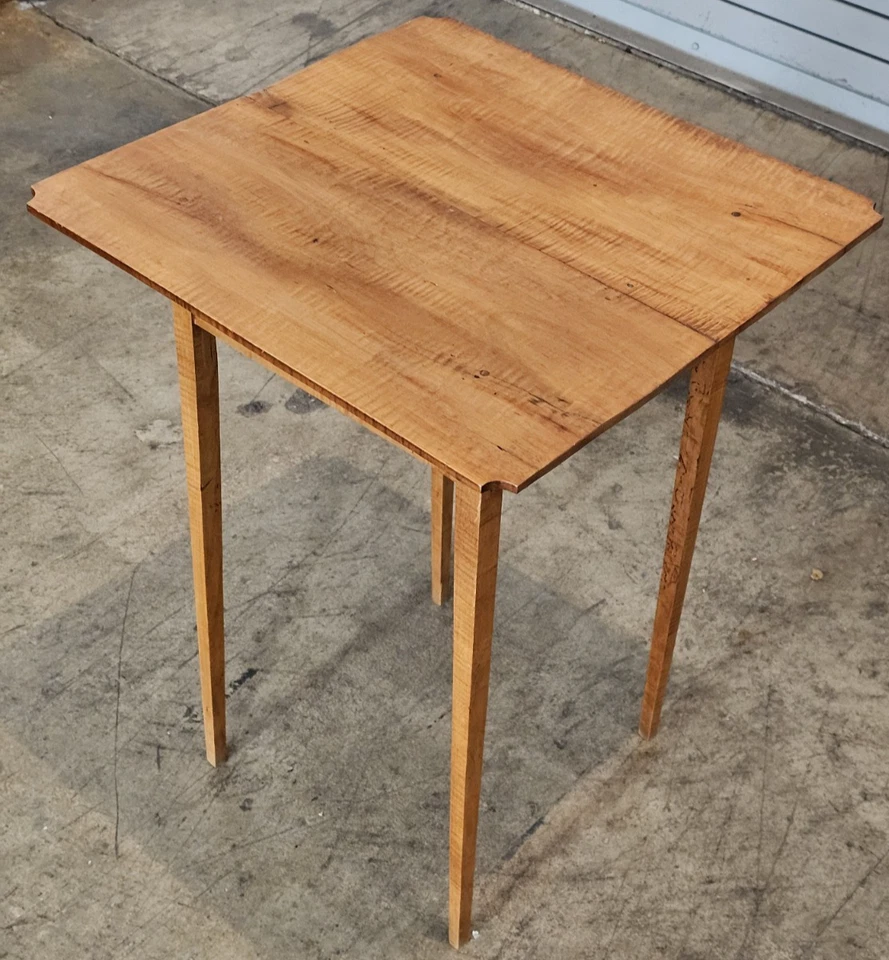 Антикварная тигровая кленовая скамья в федеральном стиле с одним ящиком для отдельных случаев - Изображение 4 из 4