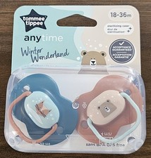 For A Baby 18-36 Months 2 Pacifiers Tommee Tippee Winter Wonderland New