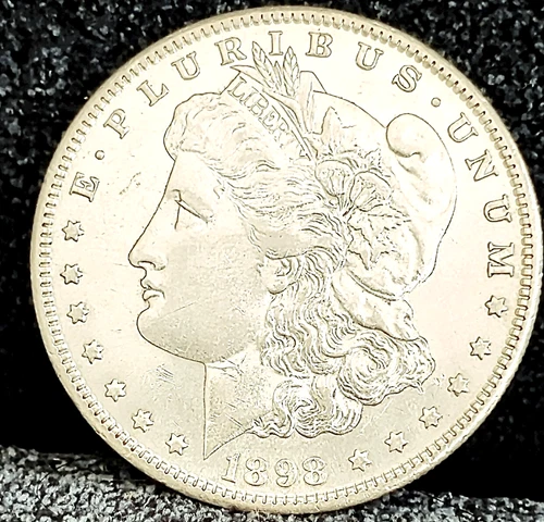 1898 S Morgan Dollar Slider MS White Coin Key Date 100% Orig Has Mint Luster