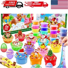 Eco-Friendly Christmas Countdown Calendar 2025 with Slime & Accessories for Kids