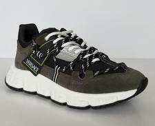 Versace Men's Greca Sneakers Gray/Green 9.5 US 42.5 Euro IT 1021490 IT NIB